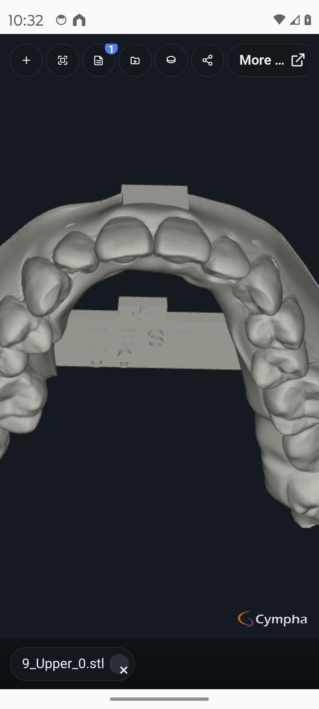 A scan in the 3D viewer